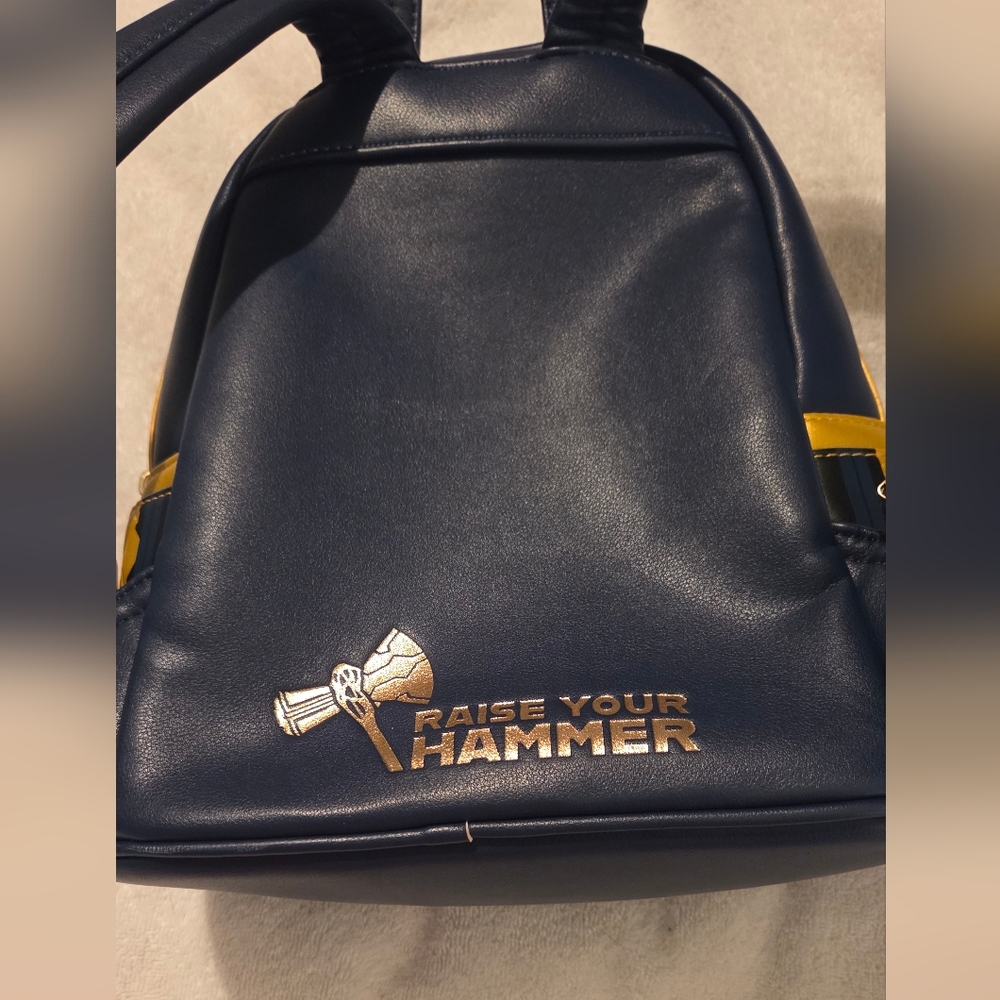 Loungefly: Marvel Thor Backpack - Black, Yellow, and Red - Picture 3 of 9